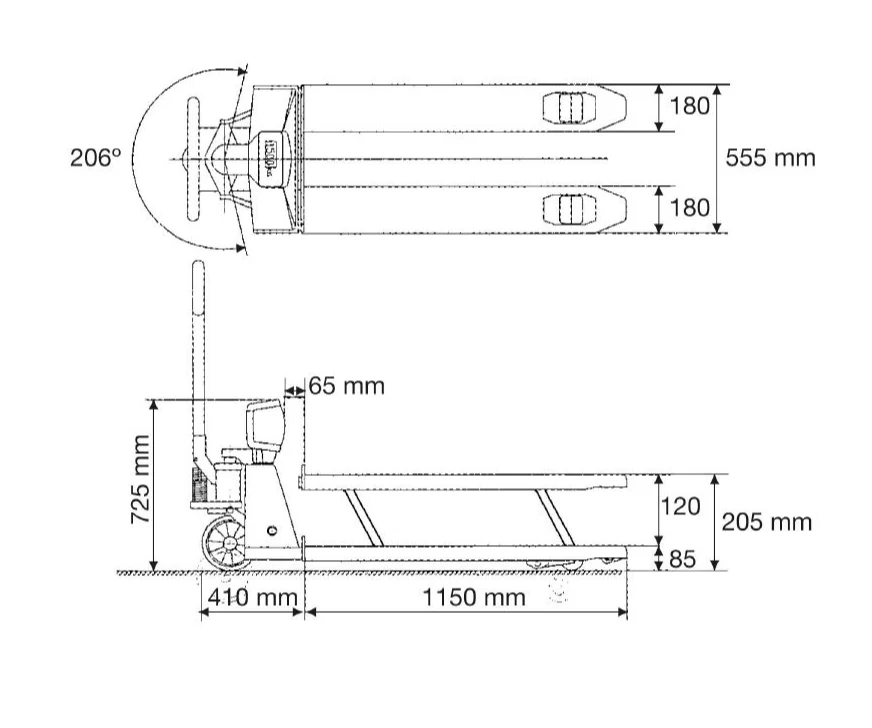 Mudel KERN VHB kaaluga kahvelkäru